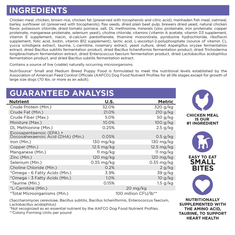 NutriSource rotation feeding variety for pups encourages balanced nutrition.