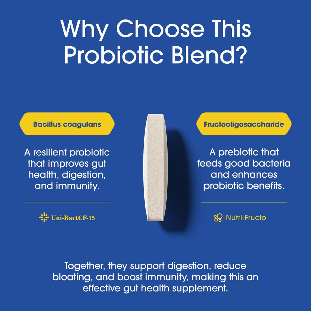 Nutrition Essentials Probiotics label featuring lactase enzyme for dairy tolerance