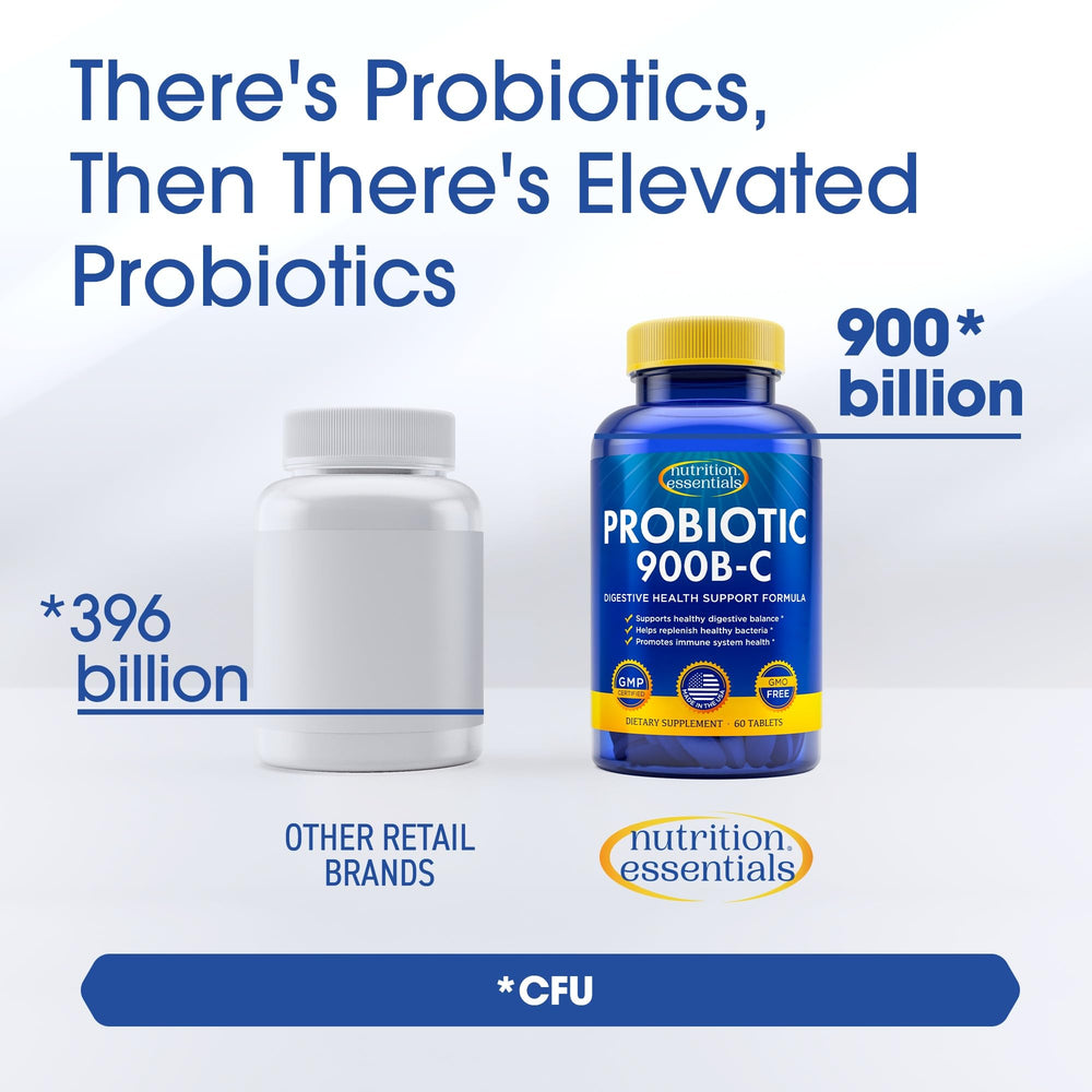 Nutrition Essentials Probiotics pH testing note indicating gentle stomach compatibility