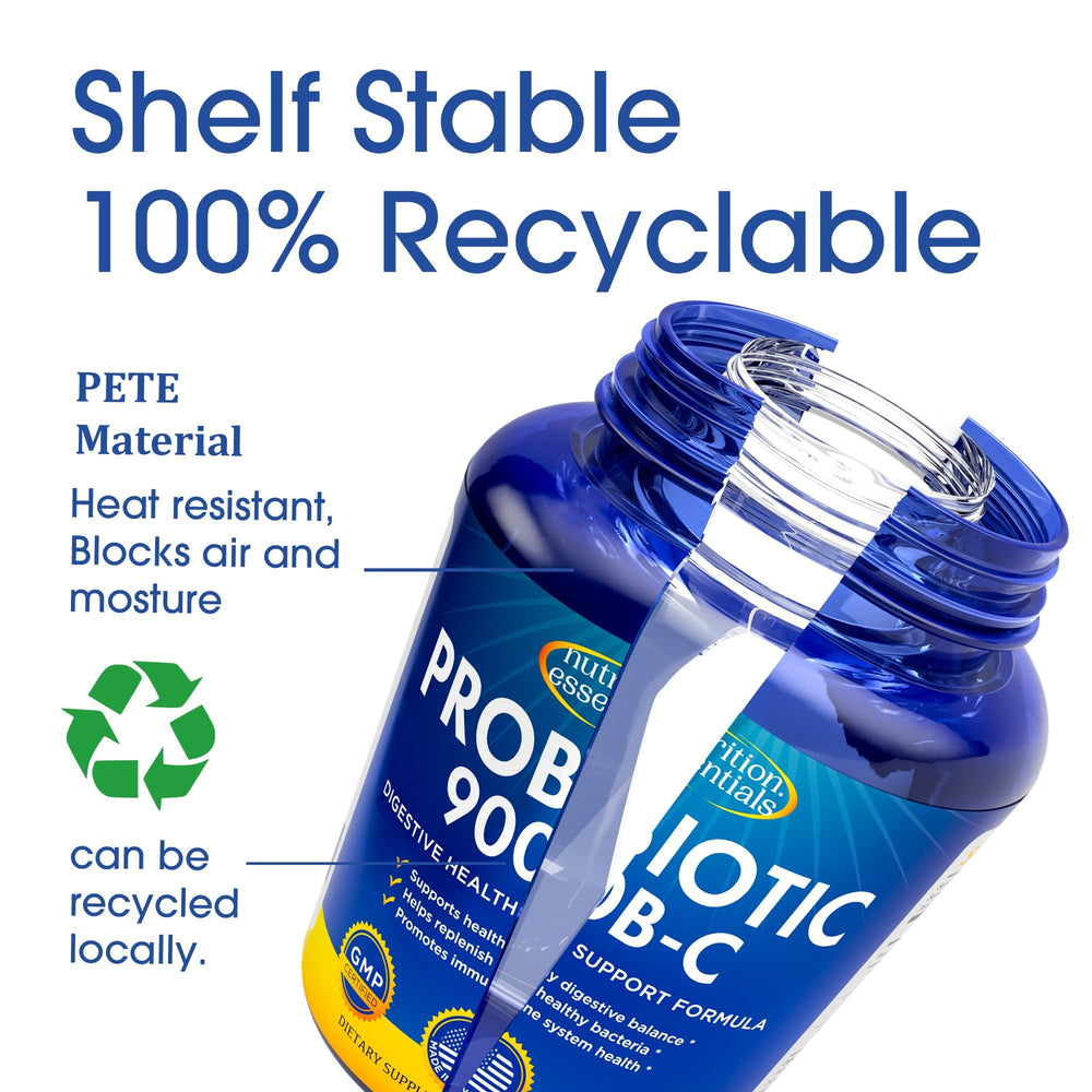 Nutrition Essentials Probiotics USA-made badge on label