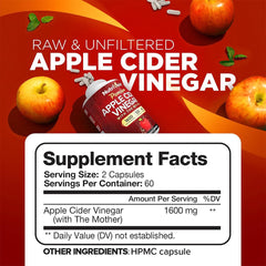Nutrivein ACV capsules with visible mother highlighting gut-friendly enzymes