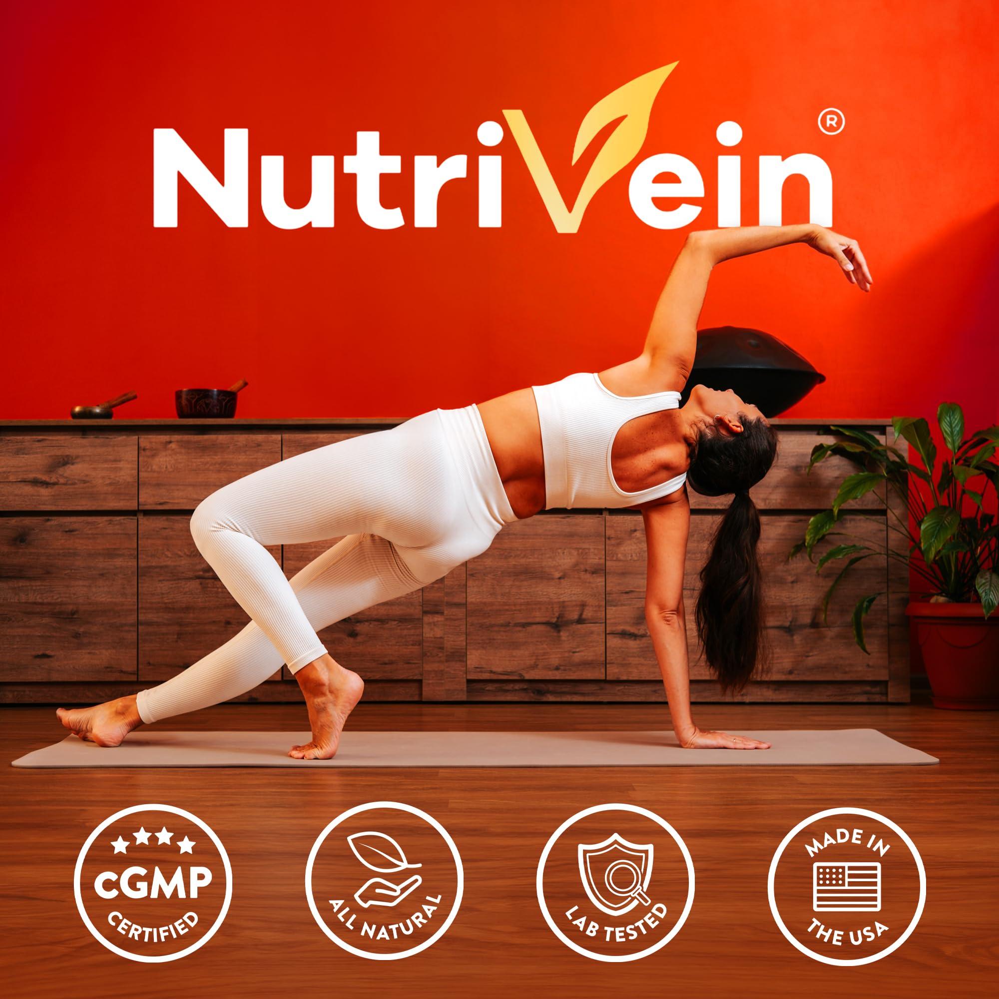 Nutrivein packaging design emphasizing premium branding and product benefits