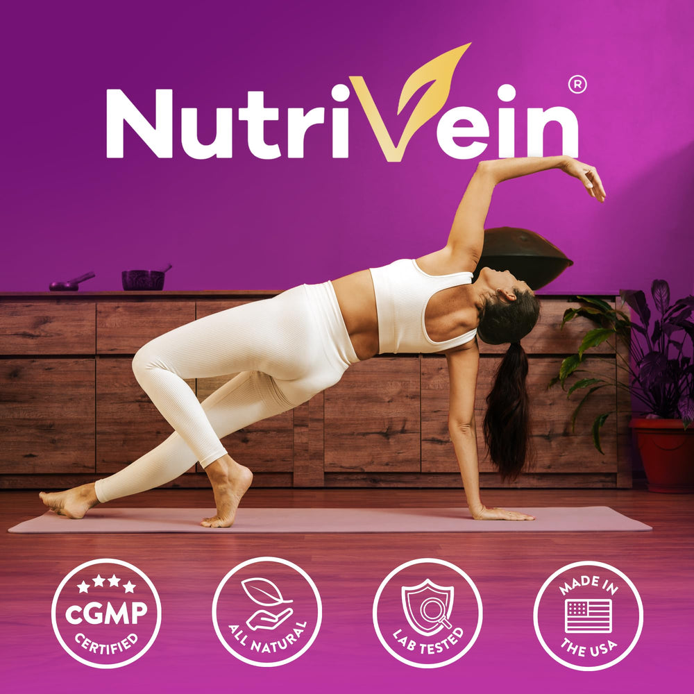 Nutrivein Resveratrol capsules being taken supports easy twice-daily routine.