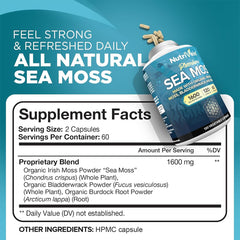 Nutrivein sea moss capsules close‑up showing easy daily supplementation
