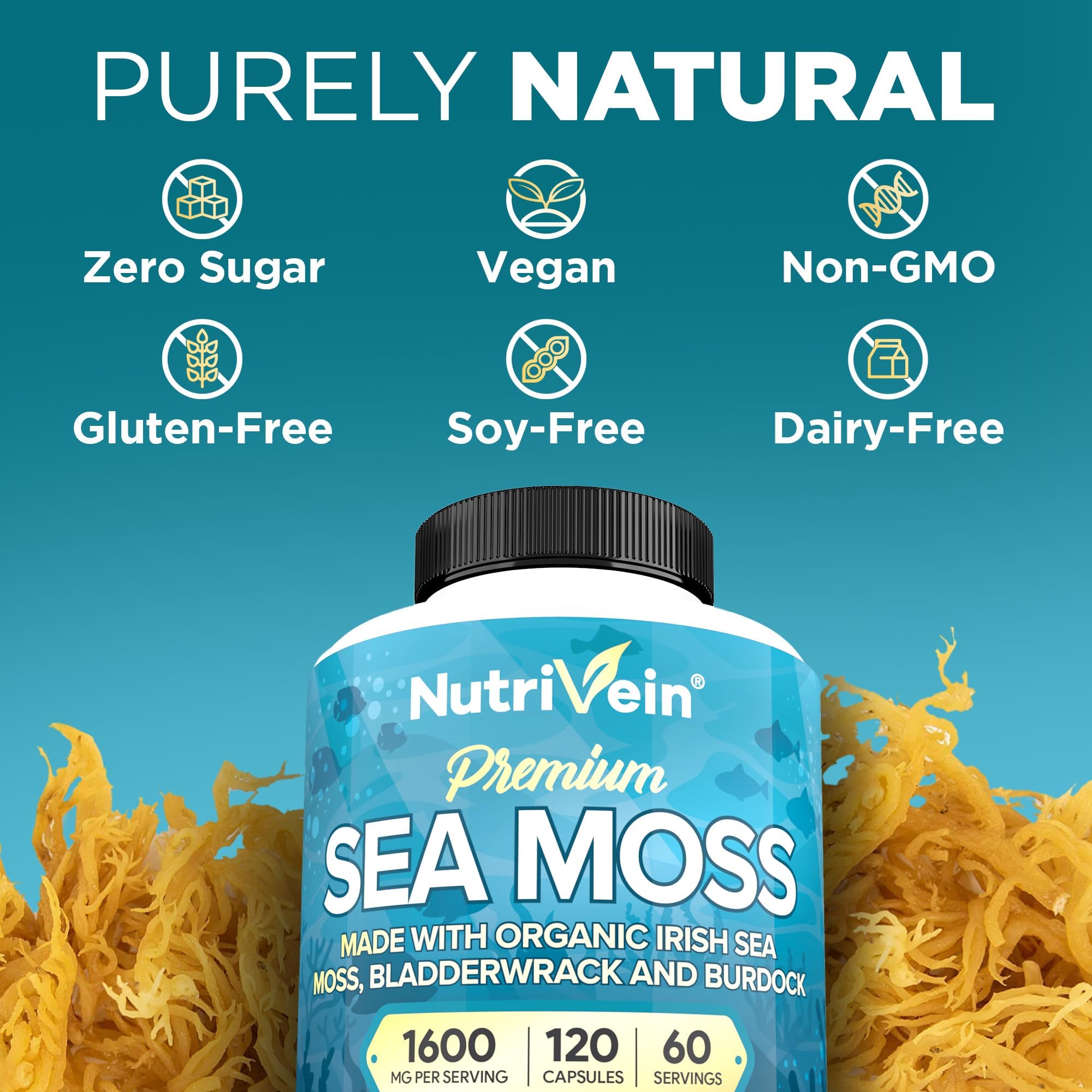 Nutrivein vegan bottle on desk suggesting clean, GMO‑free wellness option