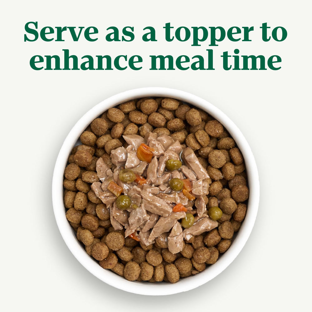 Nutro gravy texture close-up showcases moist, flavorful serving.