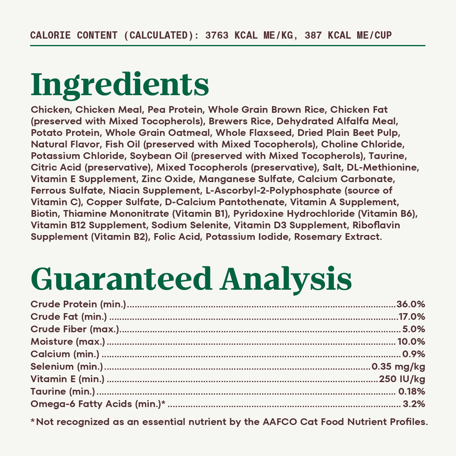 Nutro senior cat food contains no artificial flavors colors or preservatives