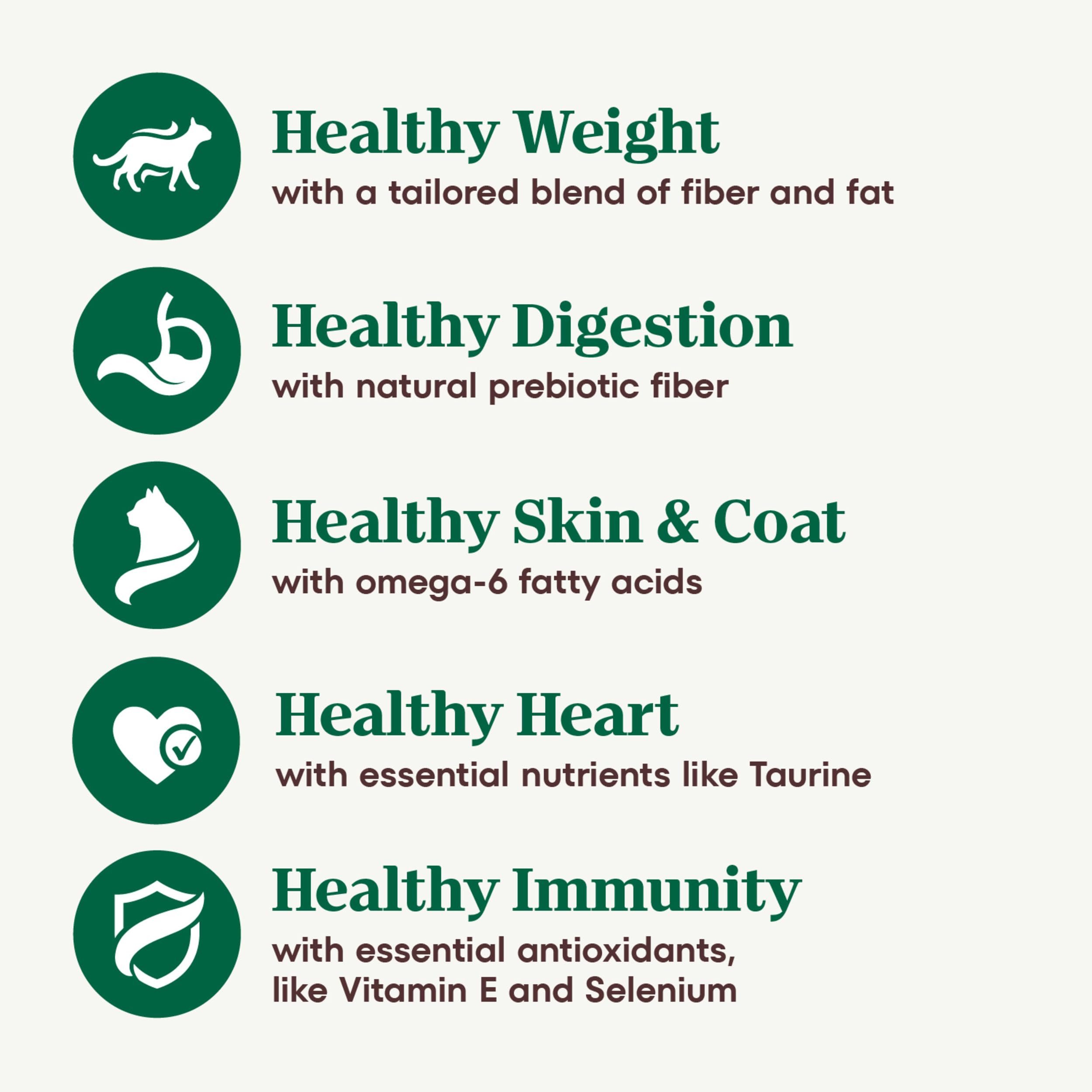 Nutro Wholesome Essentials Indoor Dry Cat Food features brown rice in the recipe