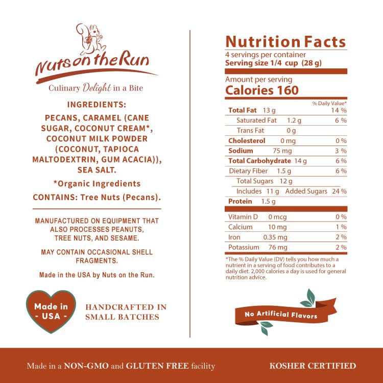 Nuts on the Run small-batch pralines with rich caramel for on-the-go flavor