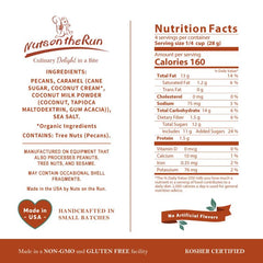 Nuts on the Run small-batch pralines with rich caramel for on-the-go flavor