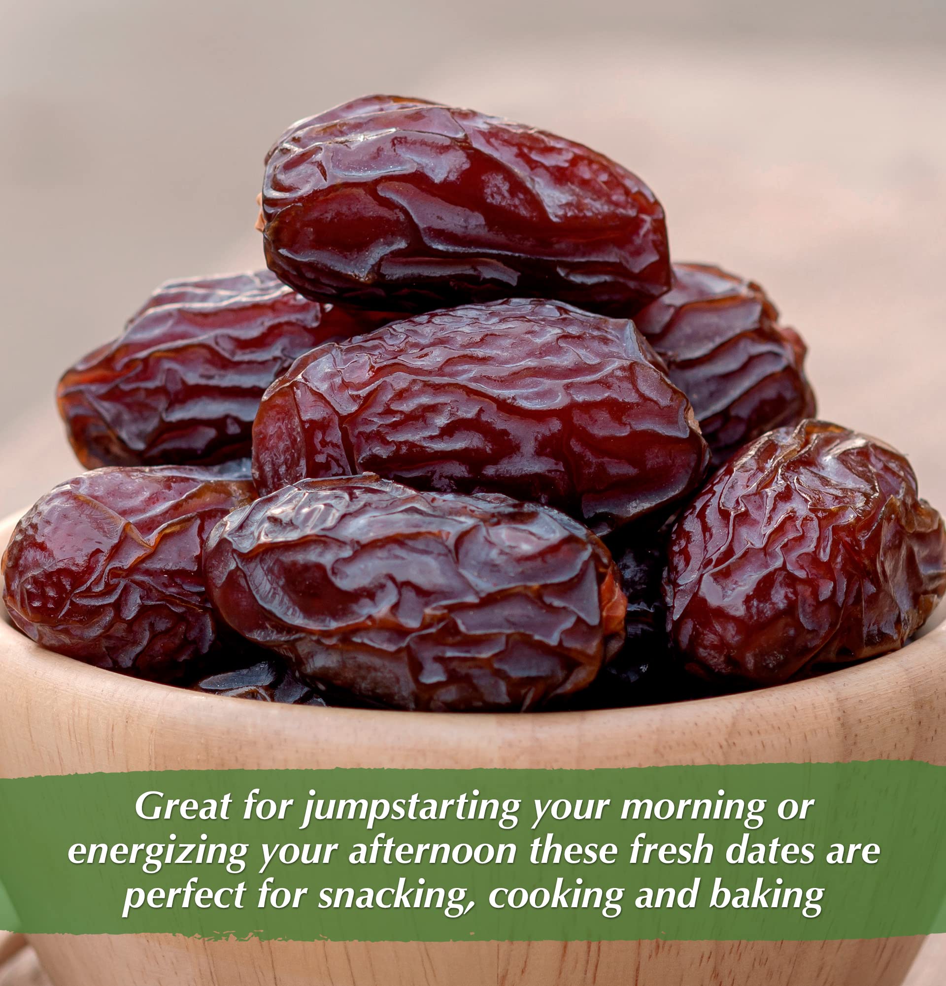 NUTS U.S. Medjool dates, 2 LBS bag, ideal for families, offices, or on-the-go.