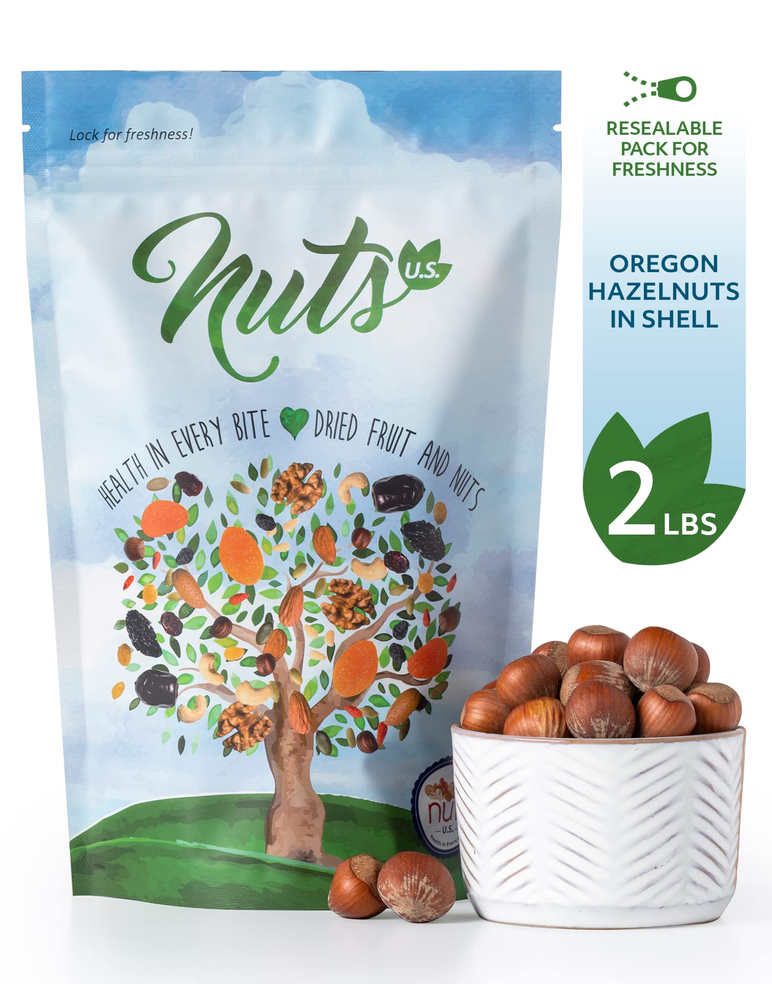 NUTS U.S. resealable bag packaging preserves freshness