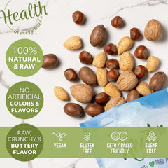 NUTS U.S. resealable bags 6 lbs keep freshness.