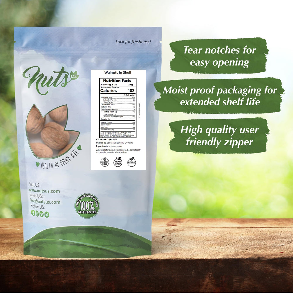 NUTS U.S. Walnuts in Shell Non-GMO California-grown nuts for quality crunch.