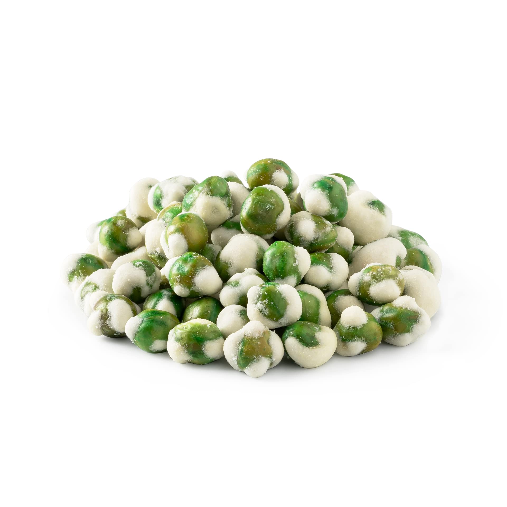 NUTS U.S. Wasabi-Coated Green Peas bag front for premium vegan snacking
