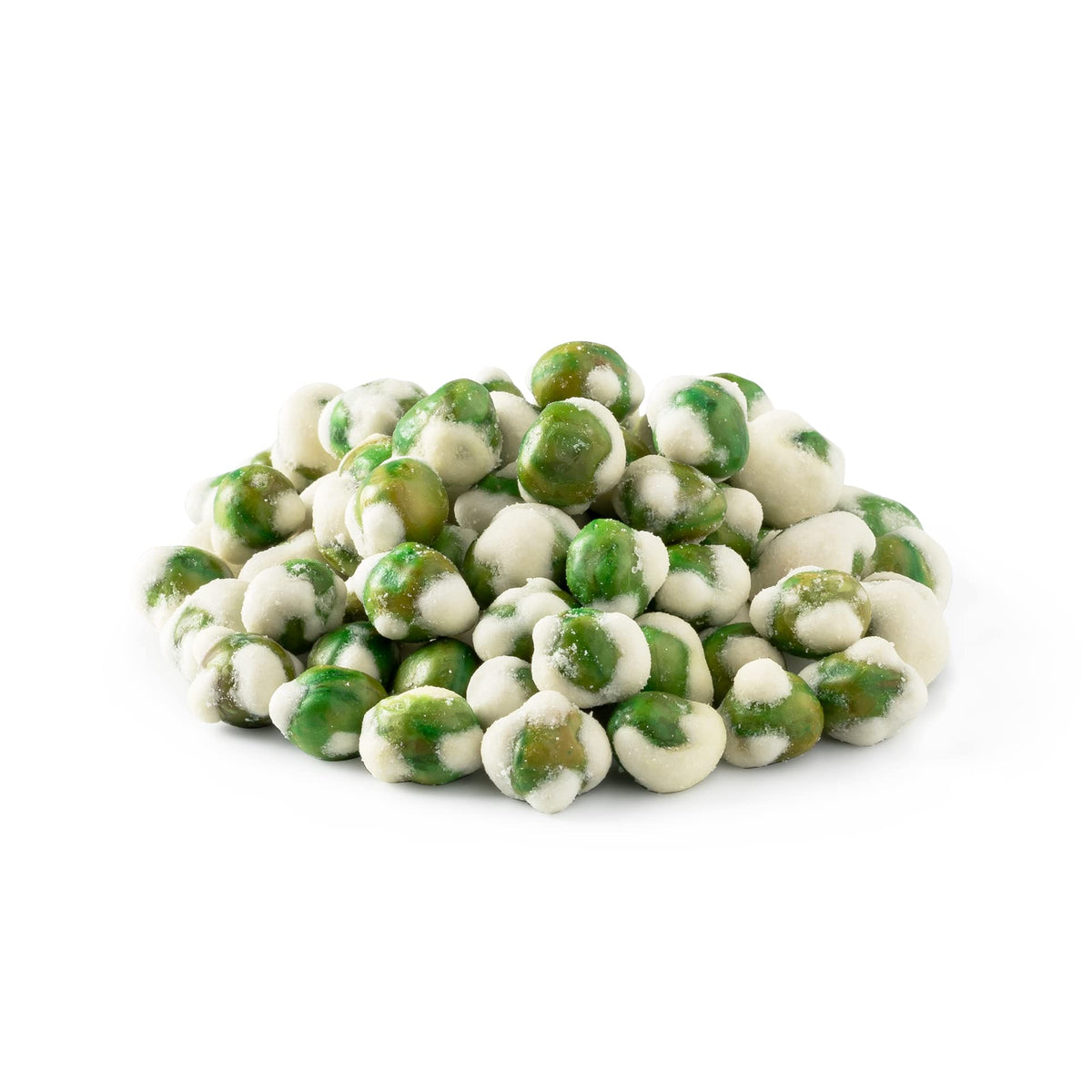 NUTS U.S. Wasabi-Coated Green Peas bag front for premium vegan snacking