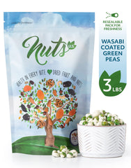 NUTS U.S. Wasabi-Coated Green Peas serving bowl highlighting spicy bite