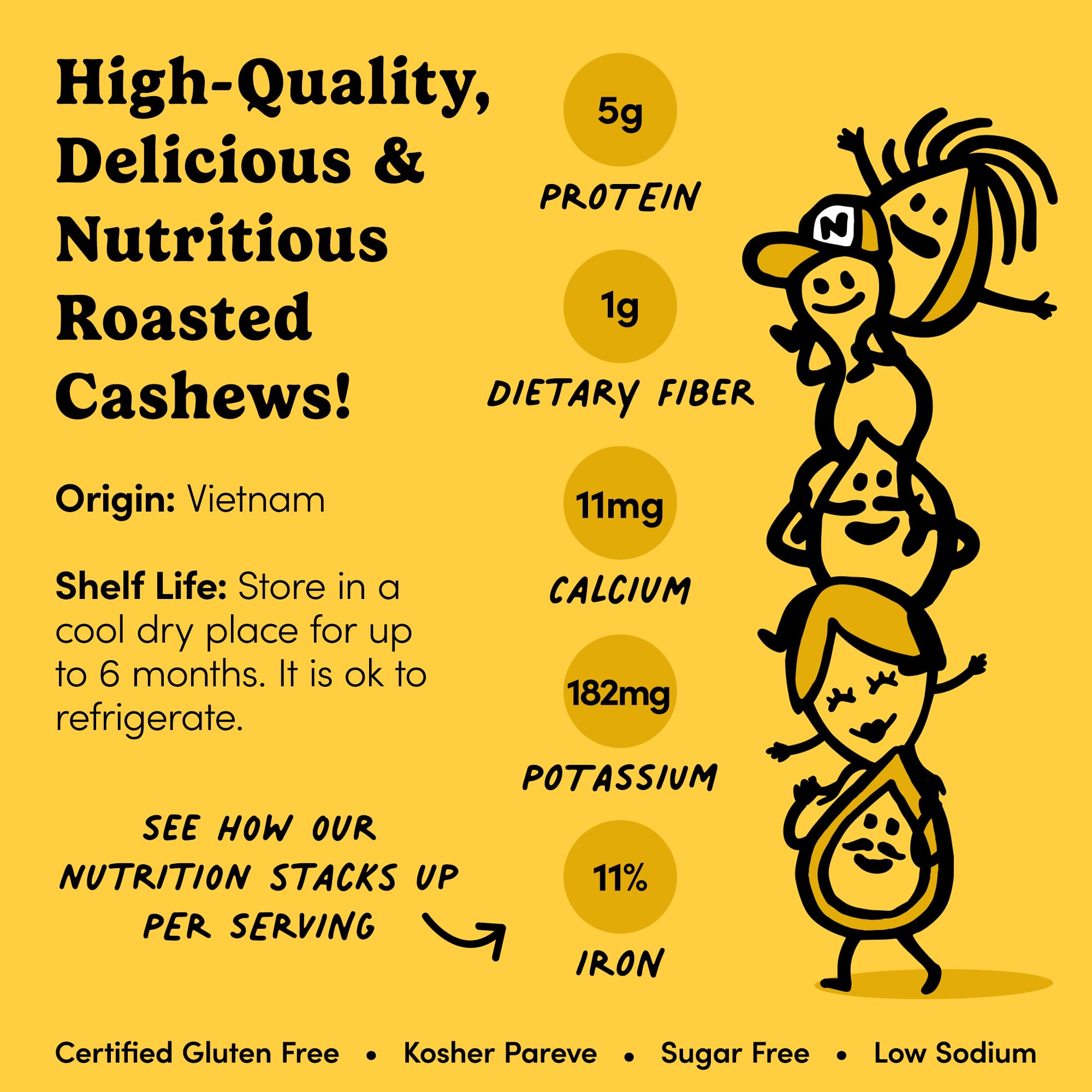 Nuts.com cashews kitchen jar display showcases premium quality