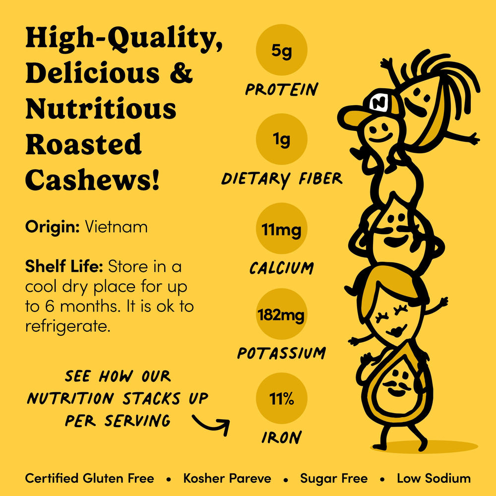 Nuts.com cashews kitchen jar display showcases premium quality