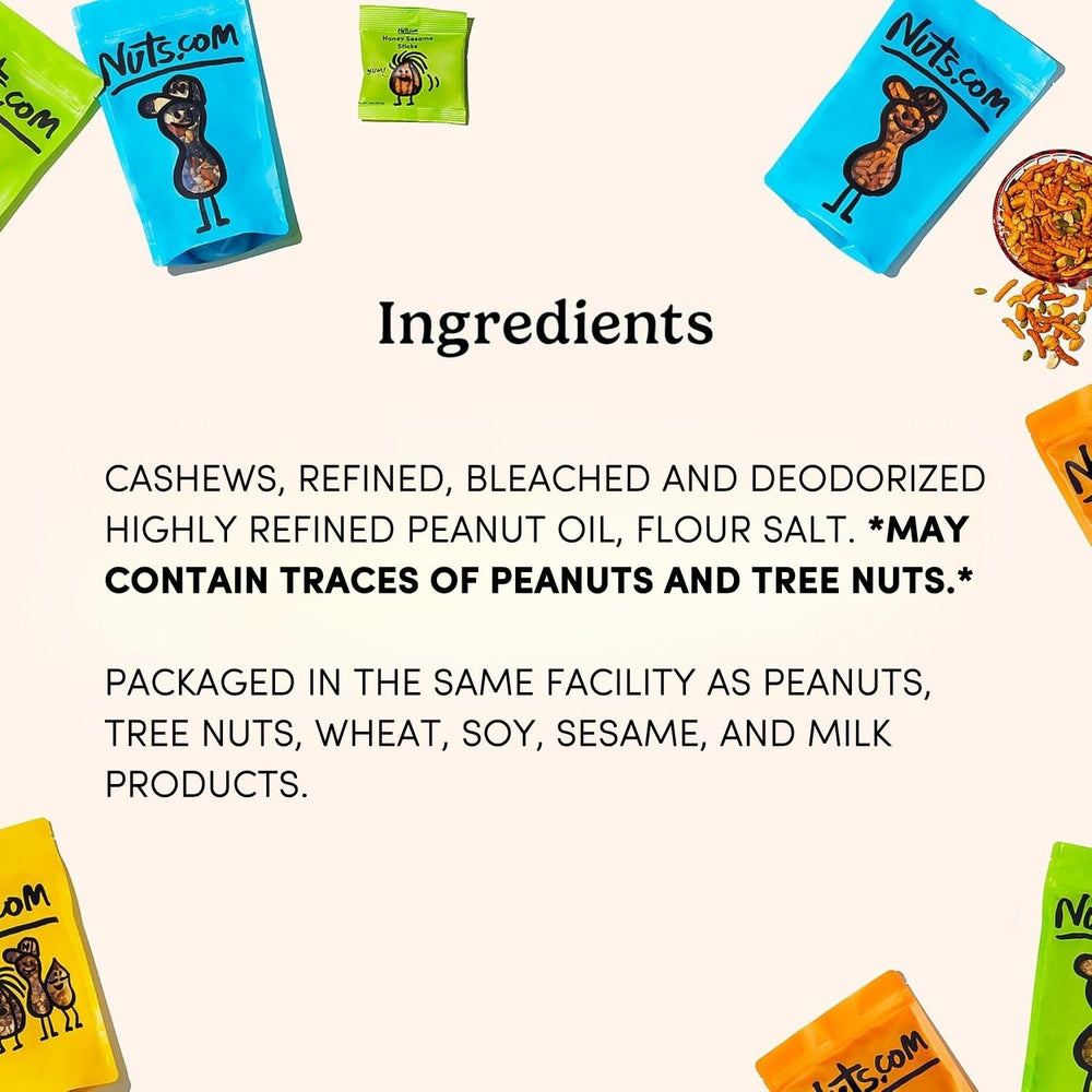 Nuts.com cashews serving bowl party with savory flavor