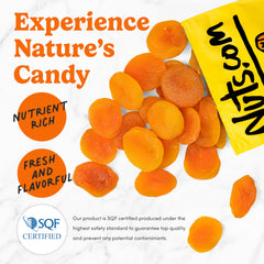 Nuts.com dried apricots Turkish bag open shows on-the-go healthy snacking.