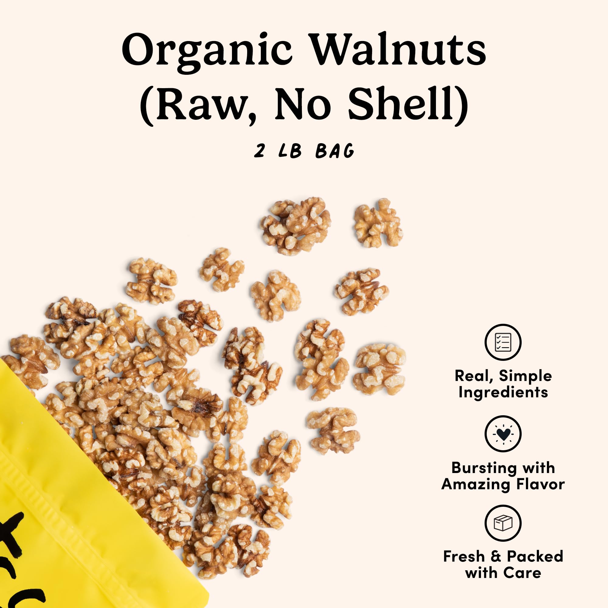 Walnuts sprinkled on a salad for crunch and flavor.