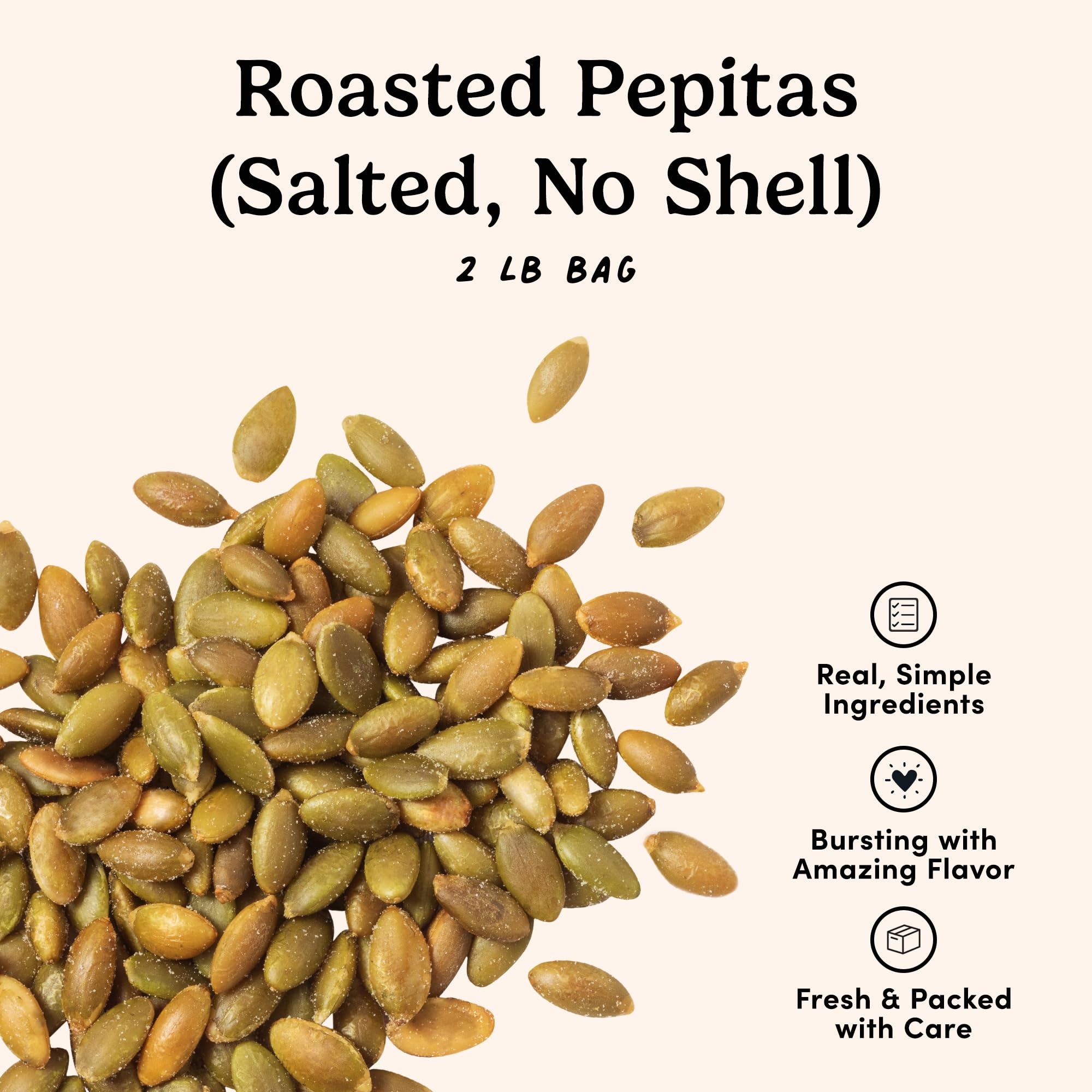 Nuts.com pepitas as hiking snack, protein and minerals on the go.