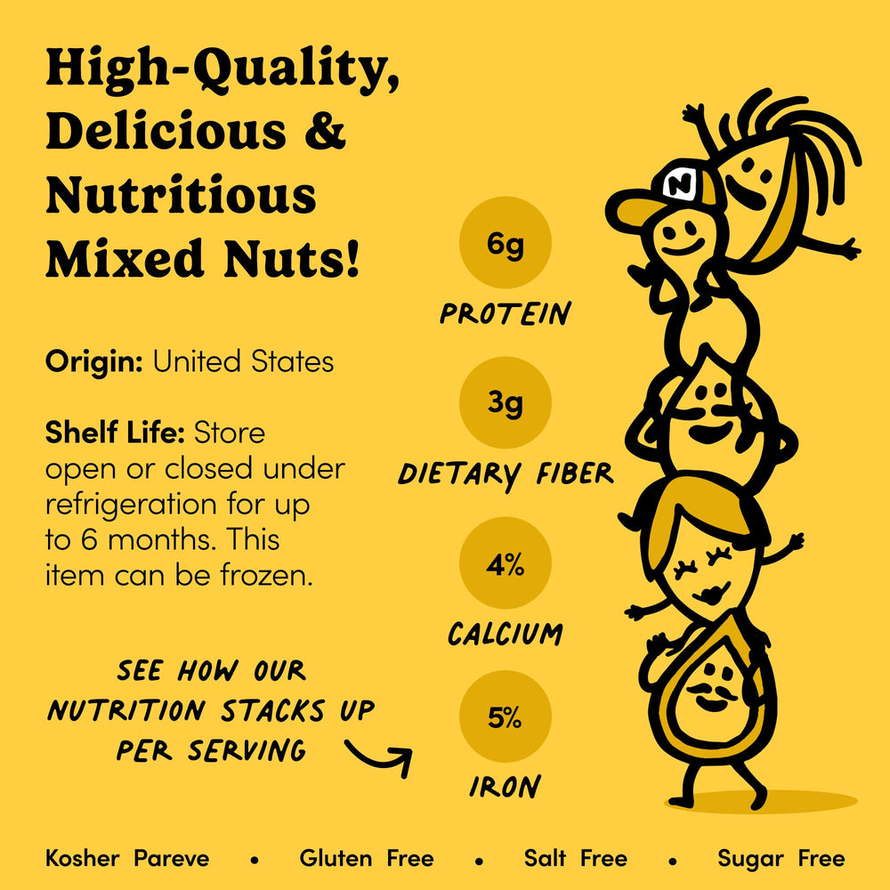 Nuts.com resealable bag packaging preserves freshness.