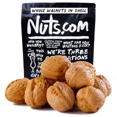 Nuts.com whole walnuts in shell bag showcasing premium snacking option
