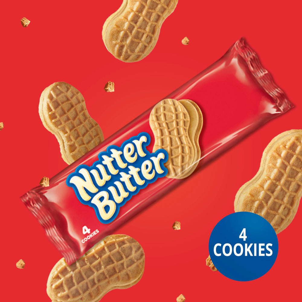 Nutter Butter individually wrapped packs preserve freshness for travel.