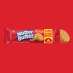 Nutter Butter peanut butter filling detail with real peanut butter.
