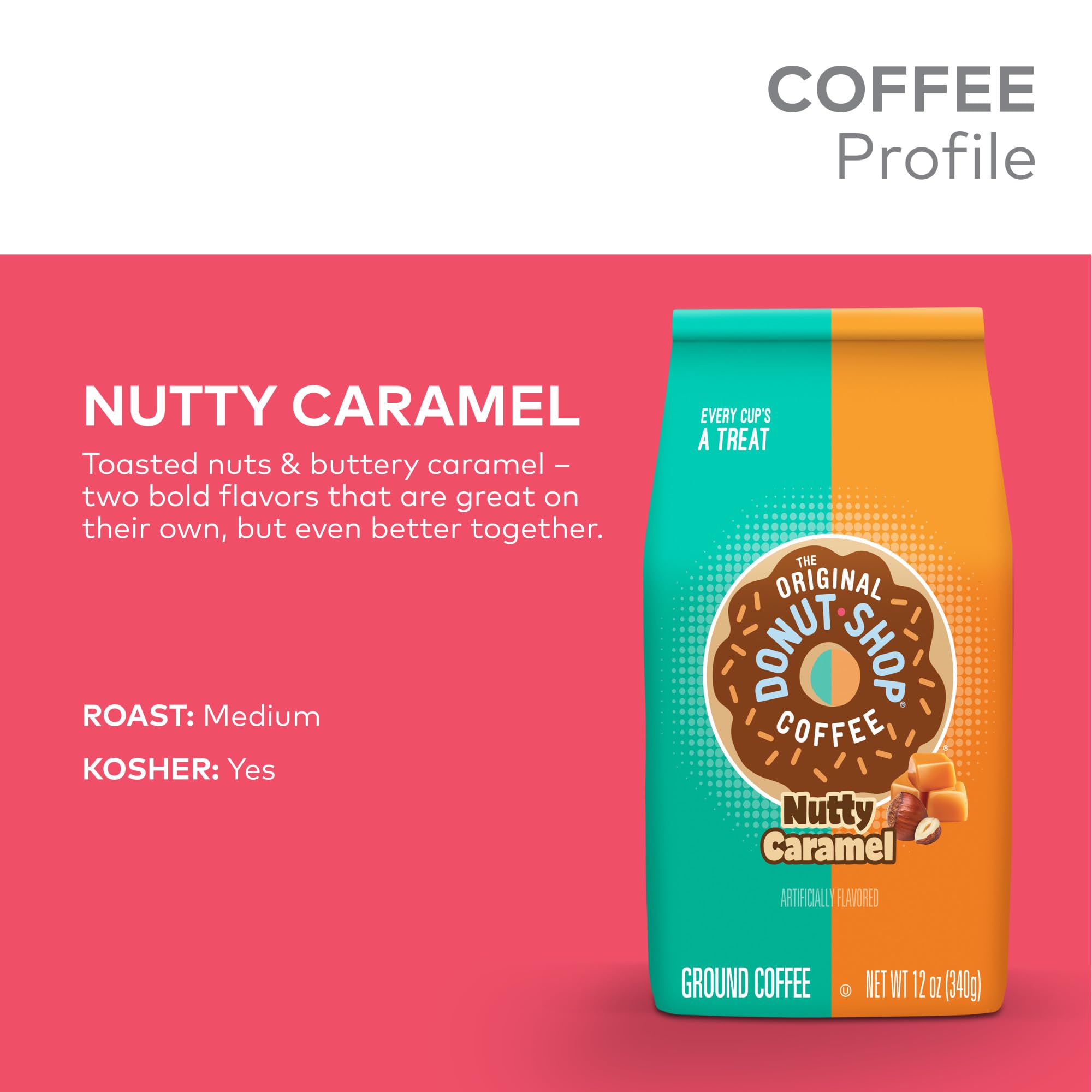 Nutty Caramel coffee being brewed in a drip-maker to capture rich aroma.