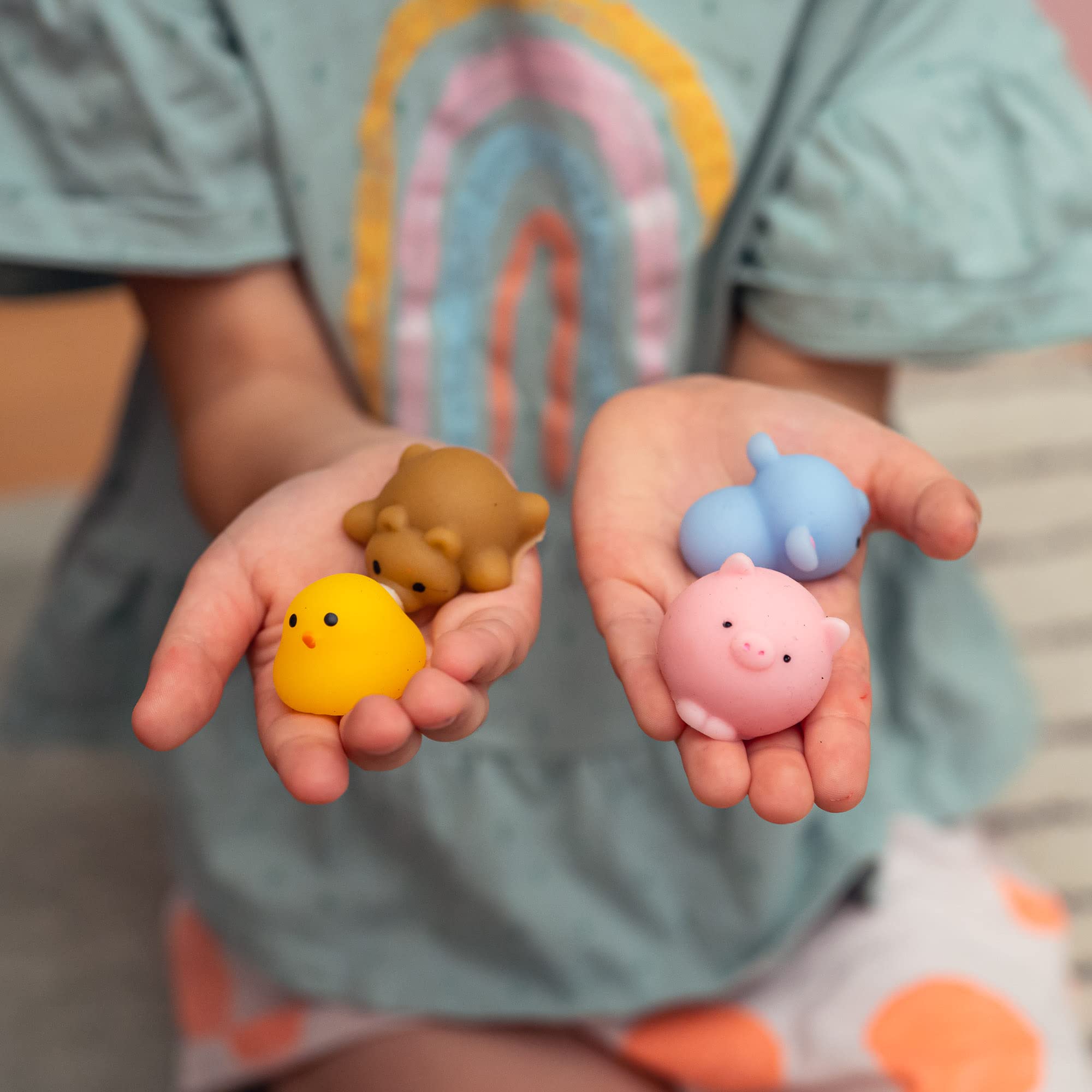 Nutty Toys squishies set as rewards and sensory fidgets for kids.