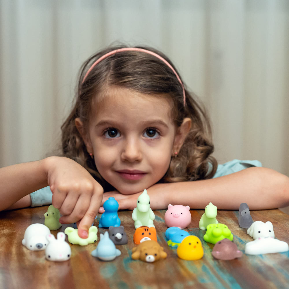 Nutty Toys kawaii animal squishies close-up, perfect for stress relief and desk play.