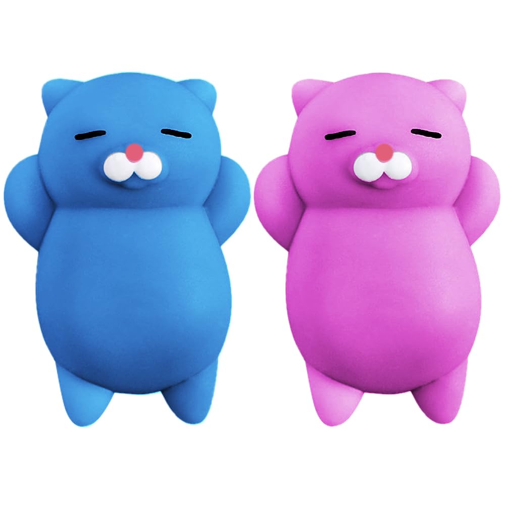 Nutty Toys squishy cat set with two 2-inch kittens' faces for tactile relief