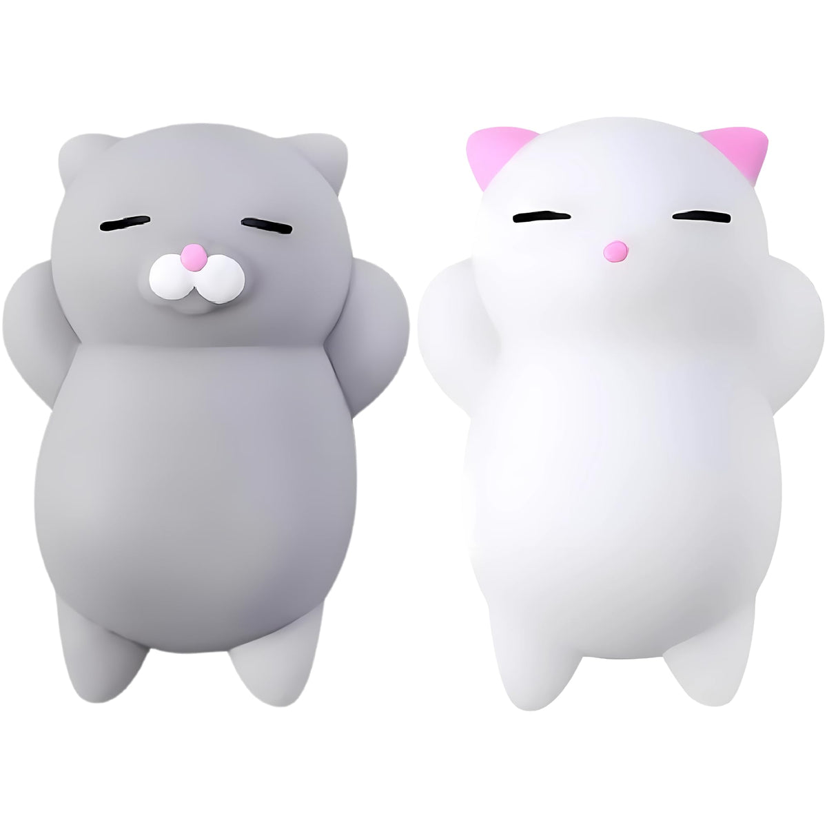 Nutty Toys Squishy Cat Set close-up of kawaii kittens for stress relief and focus.