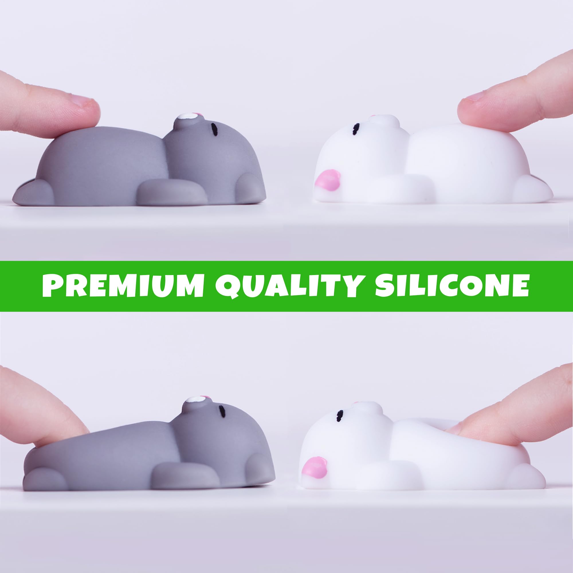 Nutty Toys Squishy Cat Set pack of 2 mini kittens with 2-inch size.
