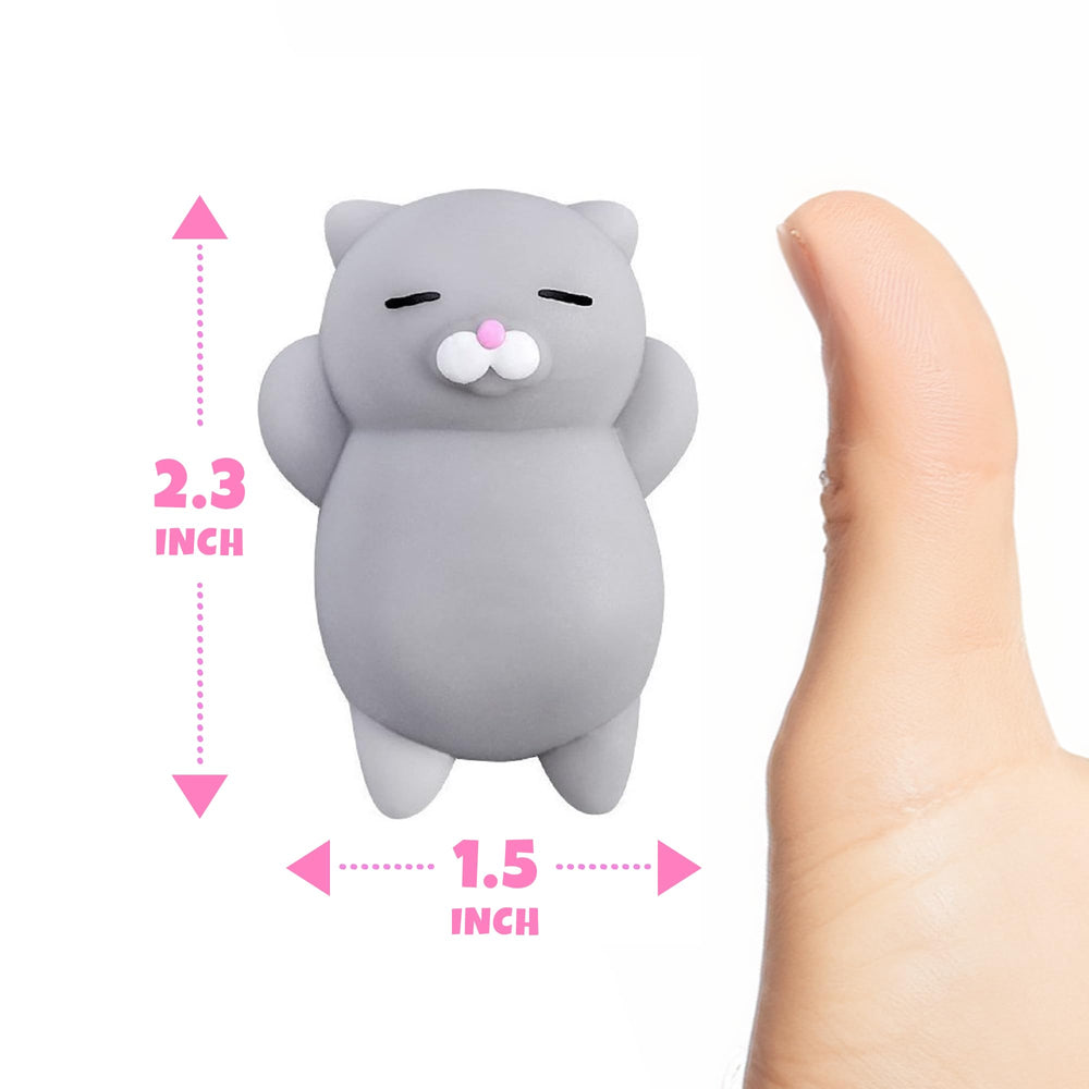 Nutty Toys Squishy Cat Set soft silicone finish close-up.