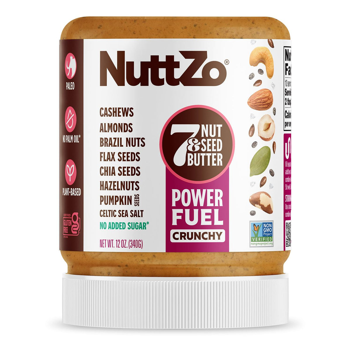 NuttZo crunchy texture close-up highlighting seven nuts and seeds for a protein-rich snack.