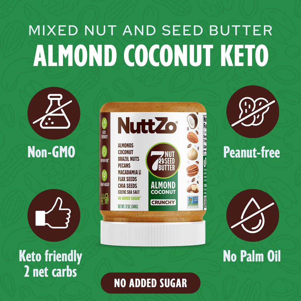 NuttZo Keto butter spread on apple slices, quick snack idea