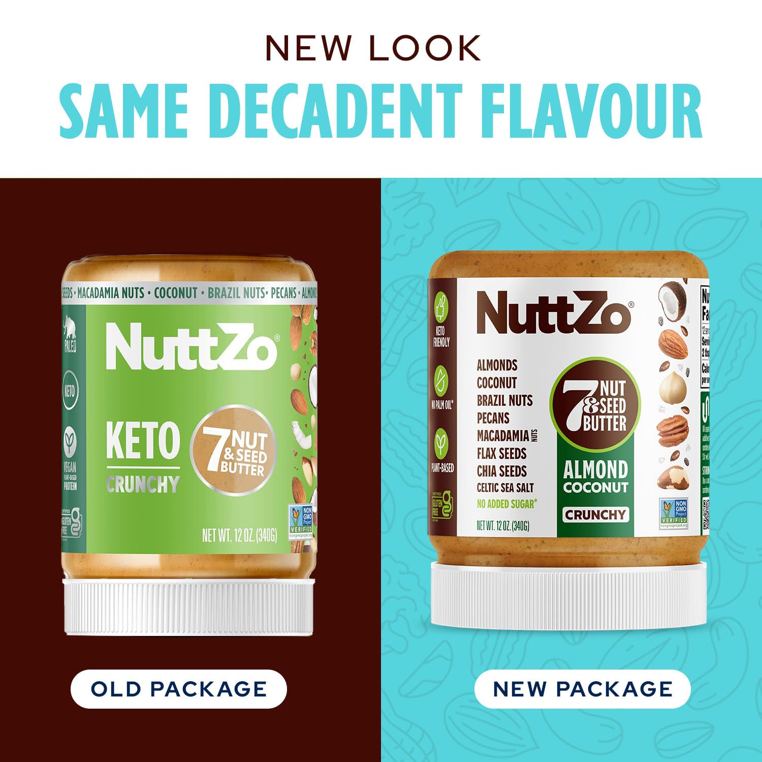NuttZo Keto gluten-free non-GMO label highlights clean ingredients
