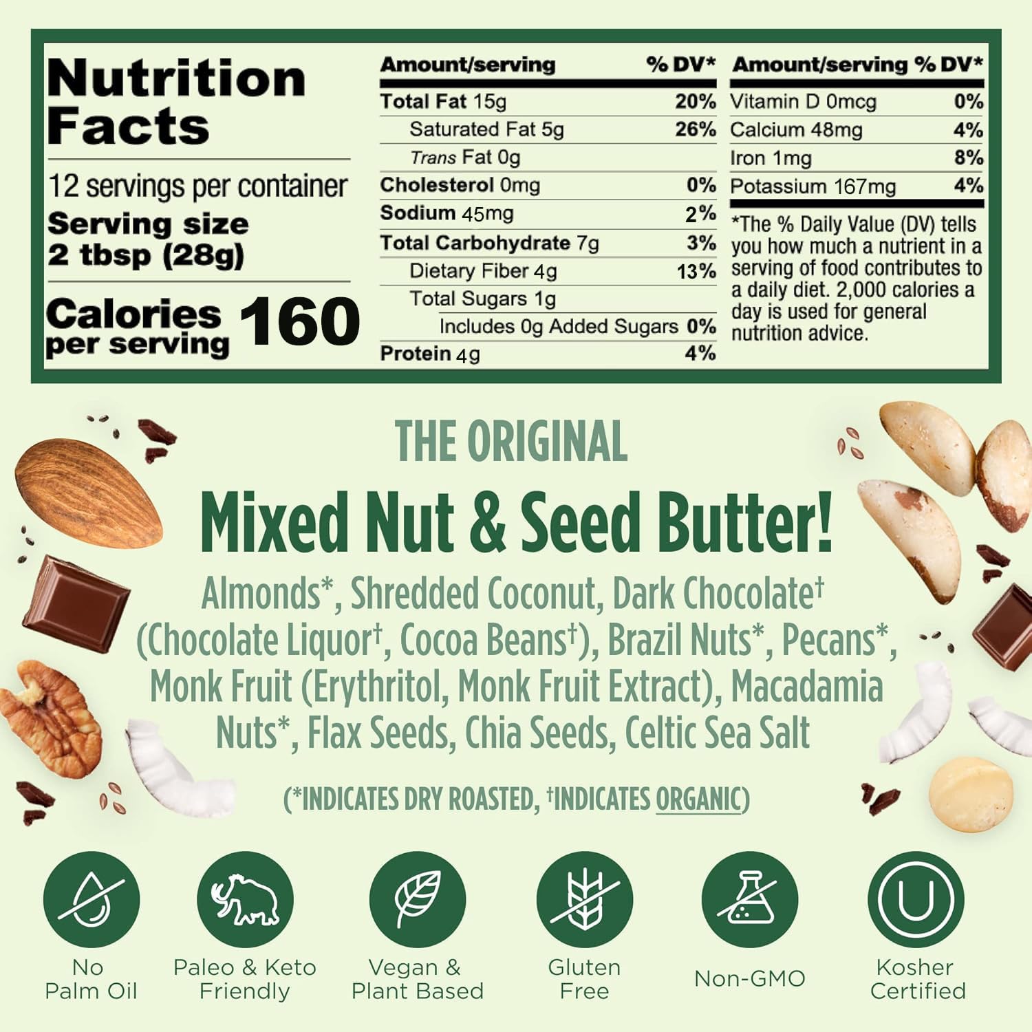 NuttZo Keto chocolate almonds coconut texture close-up highlights crunchy, satisfying bite for snacking.
