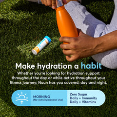 Nuun Immunity on-the-go tube ready for travel and quick hydration.