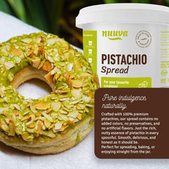 Nuuva Pistachio Spread ingredients label, clean and simple.