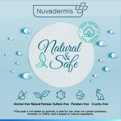 NUVADERMIS facial-use pad in action demonstrating pore cleansing benefits