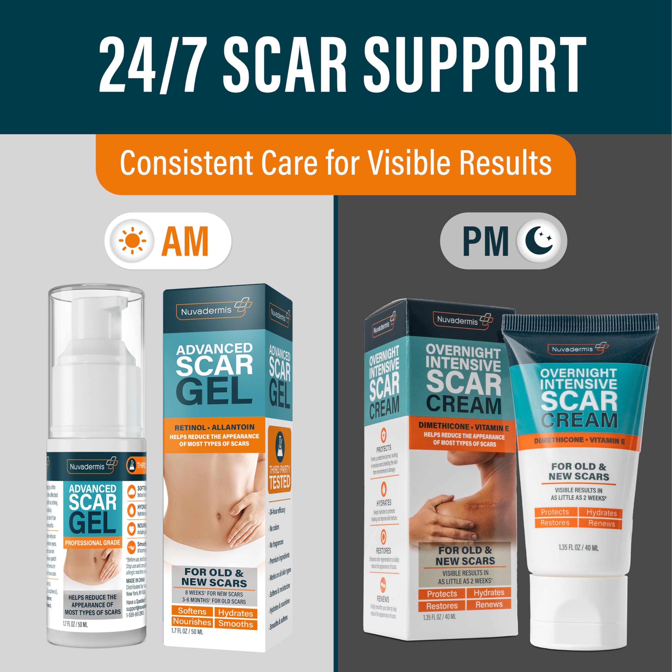 NUVADERMIS Scar Gel on acne scar area suggests treatment option
