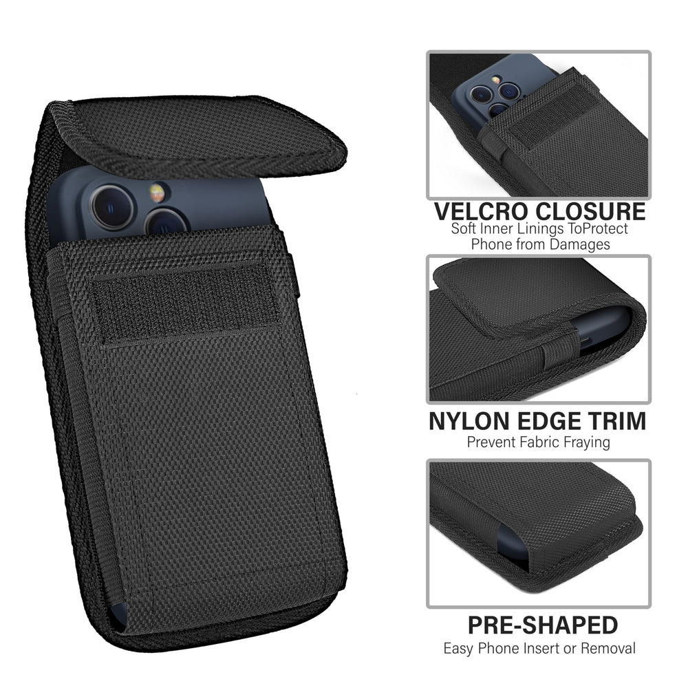 NUVAVO holster showing horizontal and vertical wearing options