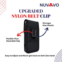 Velcro closure close-up on NUVAVO holster showing secure seal