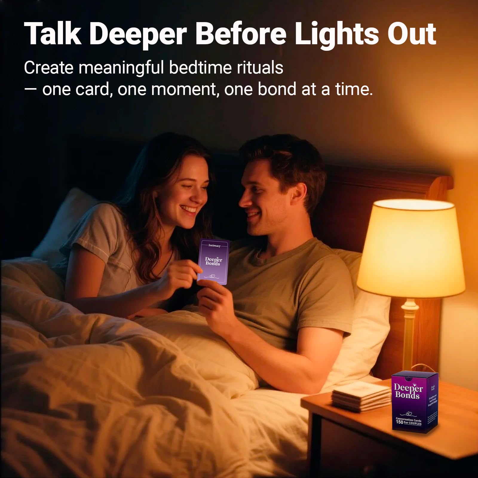 Nuyviare nightstand-ready deck fits any space for quick conversations.