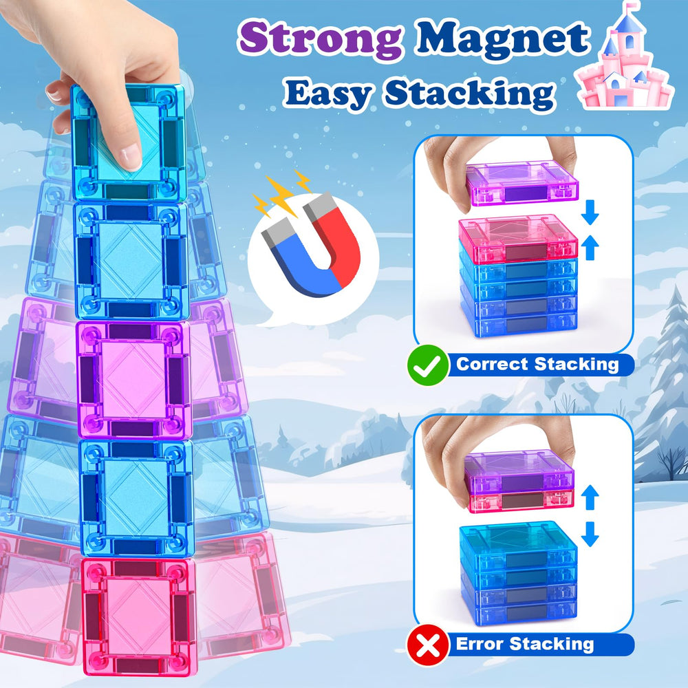 NVHH Mini Magnetic Tiles Travel Set 40PCS—compatibility with standard tiles widens play possibilities.